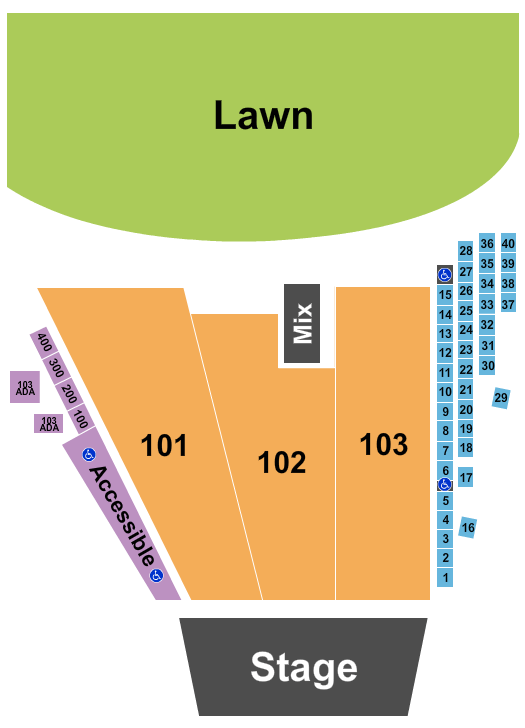 Live Oak Bank Pavilion At Riverfront Park Jelly Roll Seating Chart